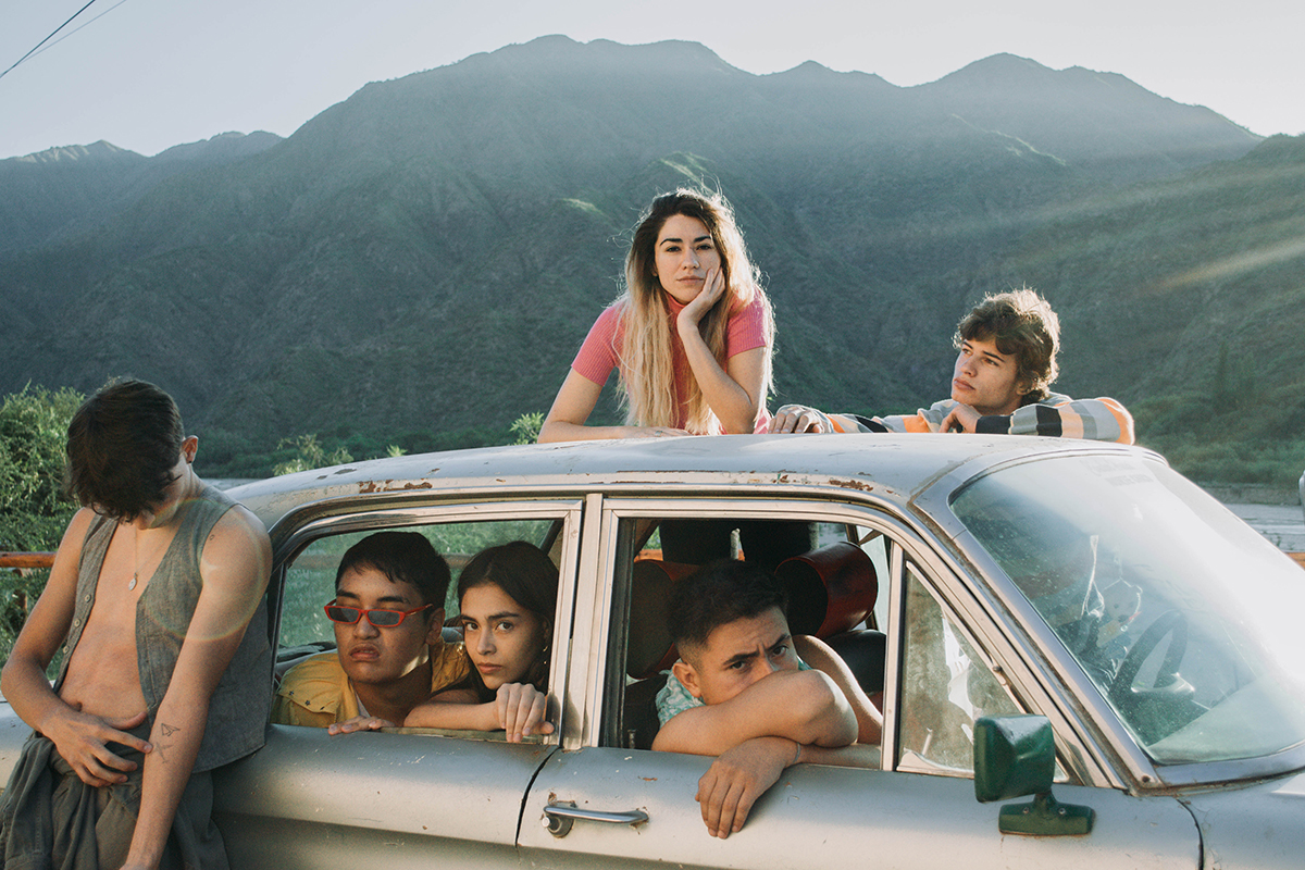 Director PAULA MARTEL and FIRST WE TAKE ANILLACO teenage cast in Belen Catamarca province 1