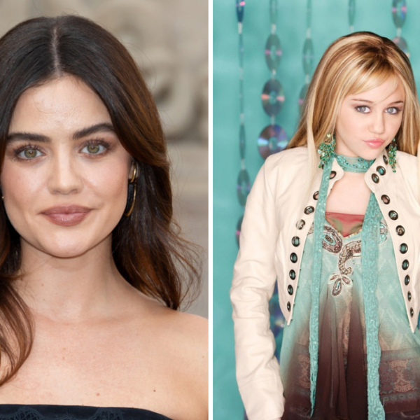 Lucy Hale and Hannah Montana