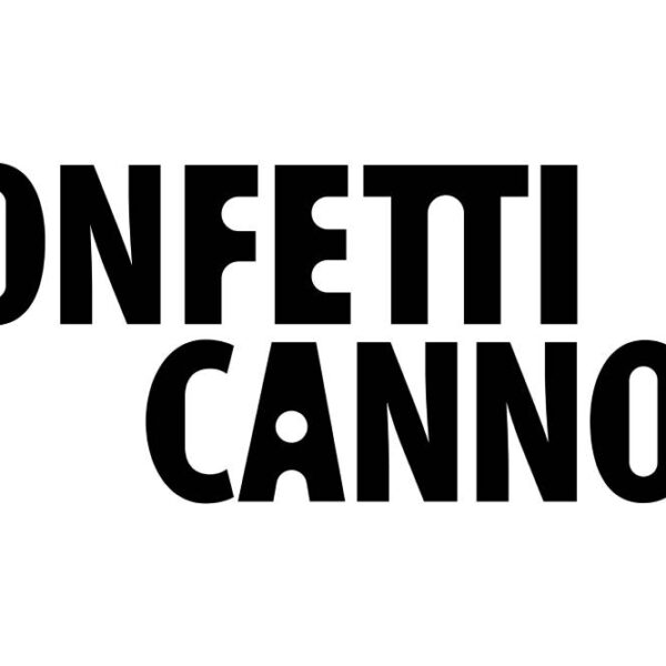 Confetti Cannon Wordmark Stacked Black