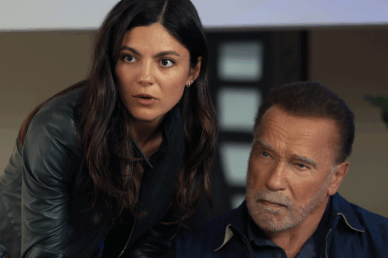 Arnold Schwarzenegger and Monica Barbaro in Fubar season 2