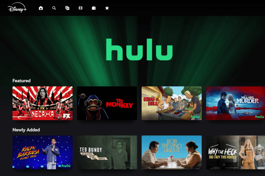 Hulu Hub on Disney Plus