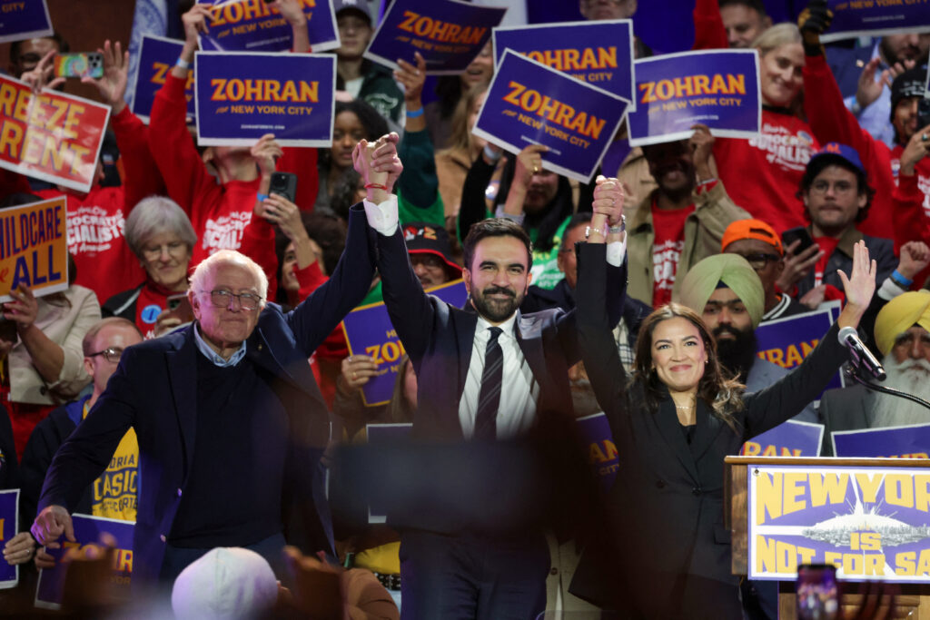 AOC Mamdani Sanders Election