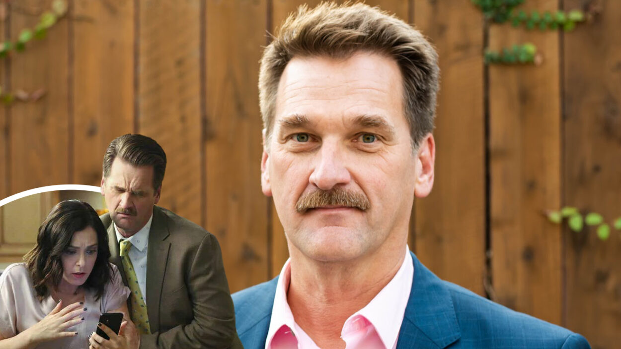 Pete Gardner inset Pete and Rachel Bloom in Crazy Ex Girlfriend