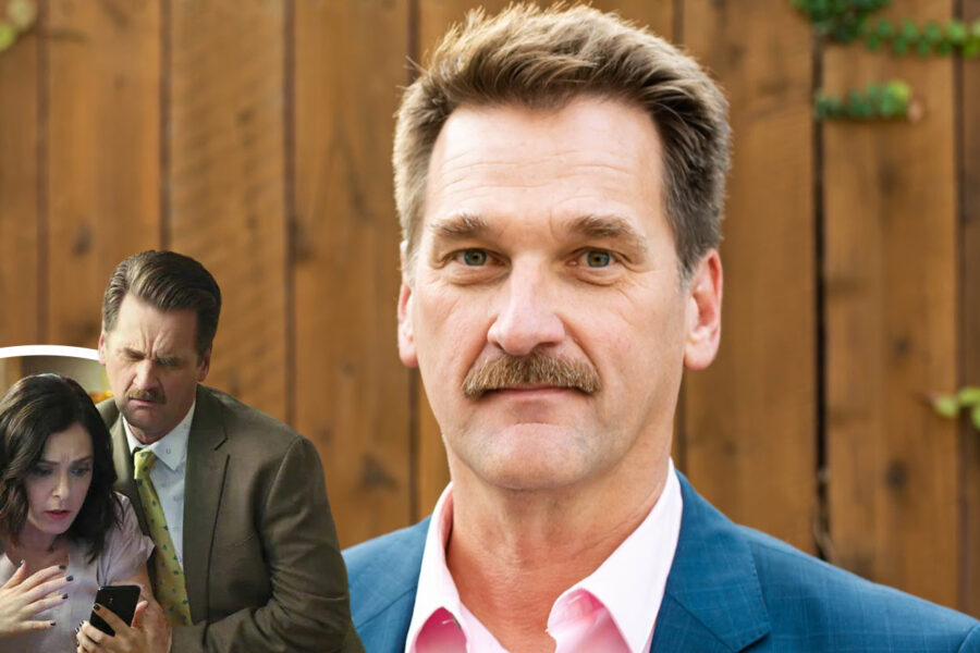 Pete Gardner inset Pete and Rachel Bloom in Crazy Ex Girlfriend