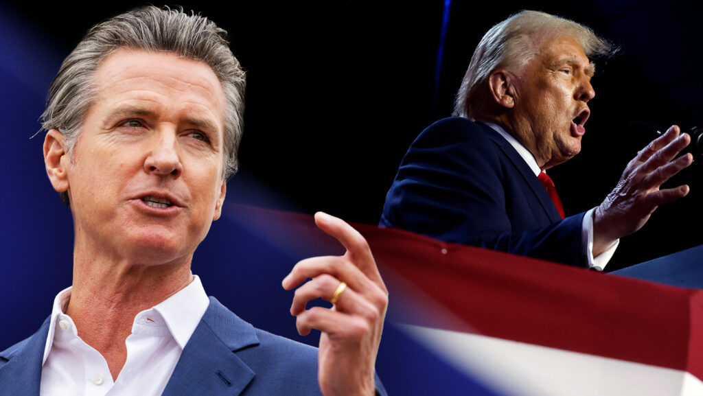 Gavin Newsom and Donald Trump