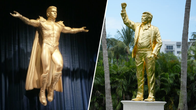 The Boys Trump Gold Statue 2 shot