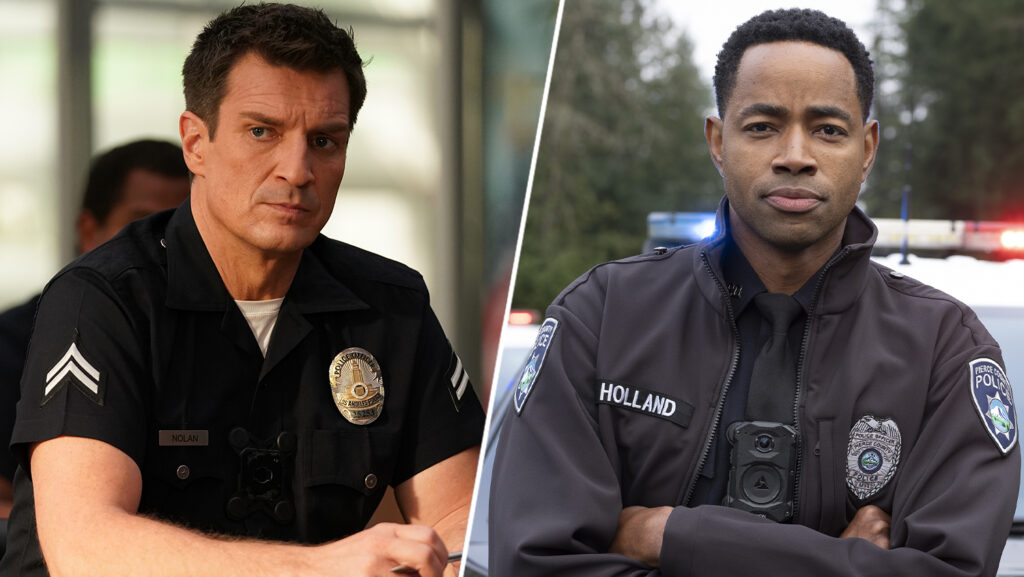 Nathan Fillion Jay Ellis Rookie 2 shot